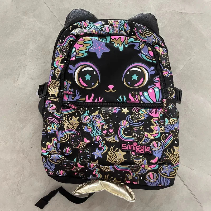 Colorful Cartoon Cat Backpack &amp; Pencil Case