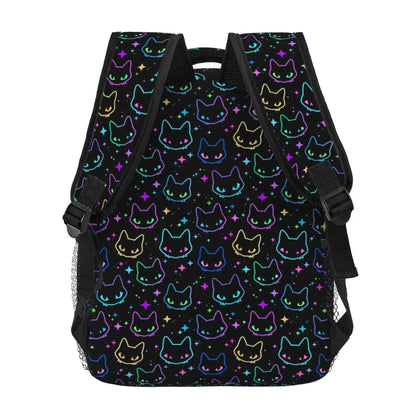 Colorful Cat Heads Print Backpack