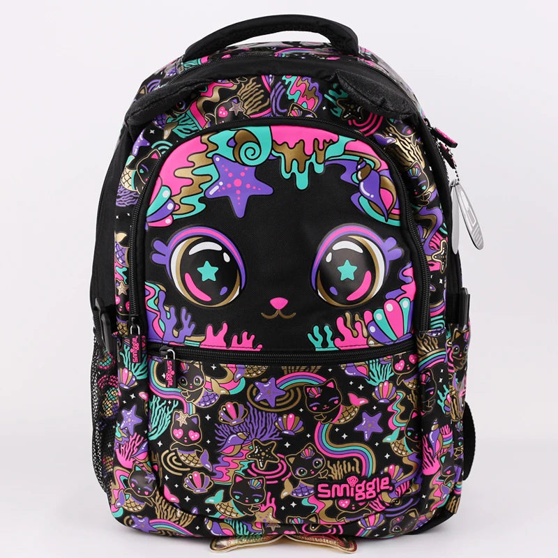 Colorful Cartoon Cat Backpack &amp; Pencil Case