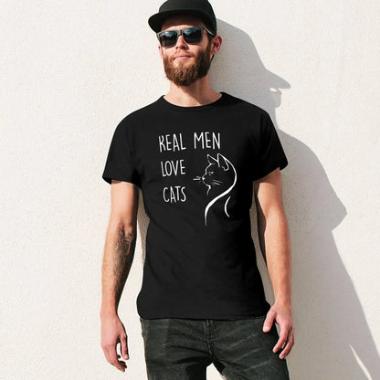 Real Men Love Cats T-Shirt, 11 Colors, S-6XL