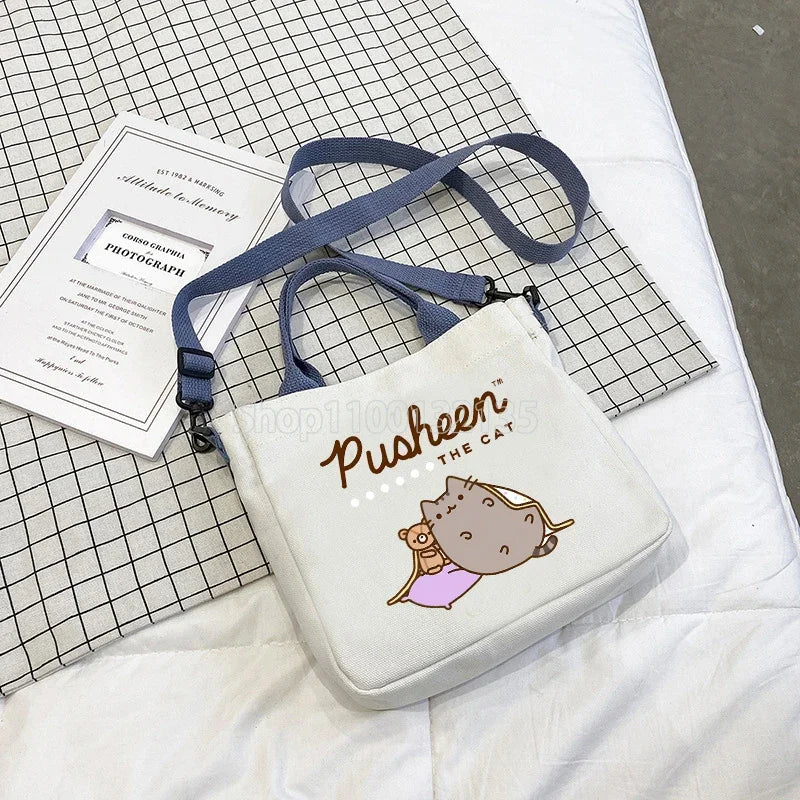 Pusheen Cat Canvas Hand Bag / Shoulder Bag, 20 Designs