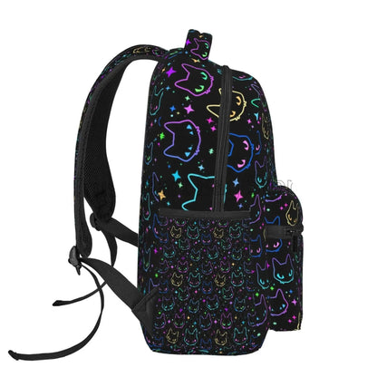 Colorful Cat Heads Print Backpack