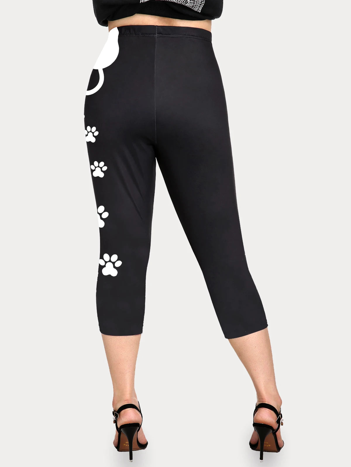 Paw Print Leggings, 3 Colors, S-5XL