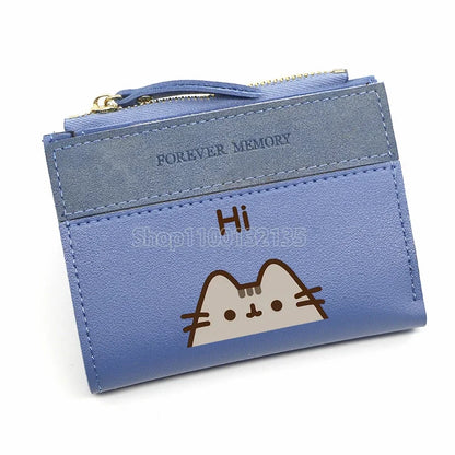 Pusheens Cat Short Wallet, 3 Colors Various Designs