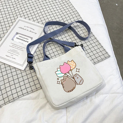 Pusheen Cat Canvas Hand Bag / Shoulder Bag, 20 Designs