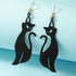 Acrylic Halloween Black Cat Dangle Earrings - Just Cats - Gifts for Cat Lovers