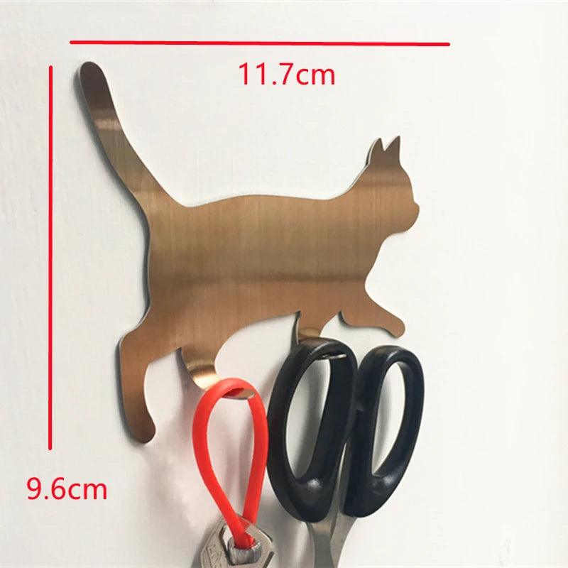 Adhesive Cat Shaped Hook - Just Cats - Gifts for Cat Lovers