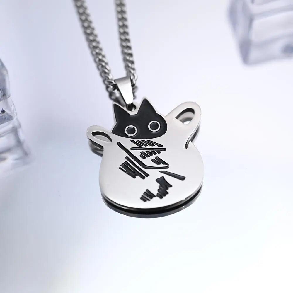 Black &amp; White Funny Cat Pendant Necklaces, 10 Designs - Just Cats - Gifts for Cat Lovers