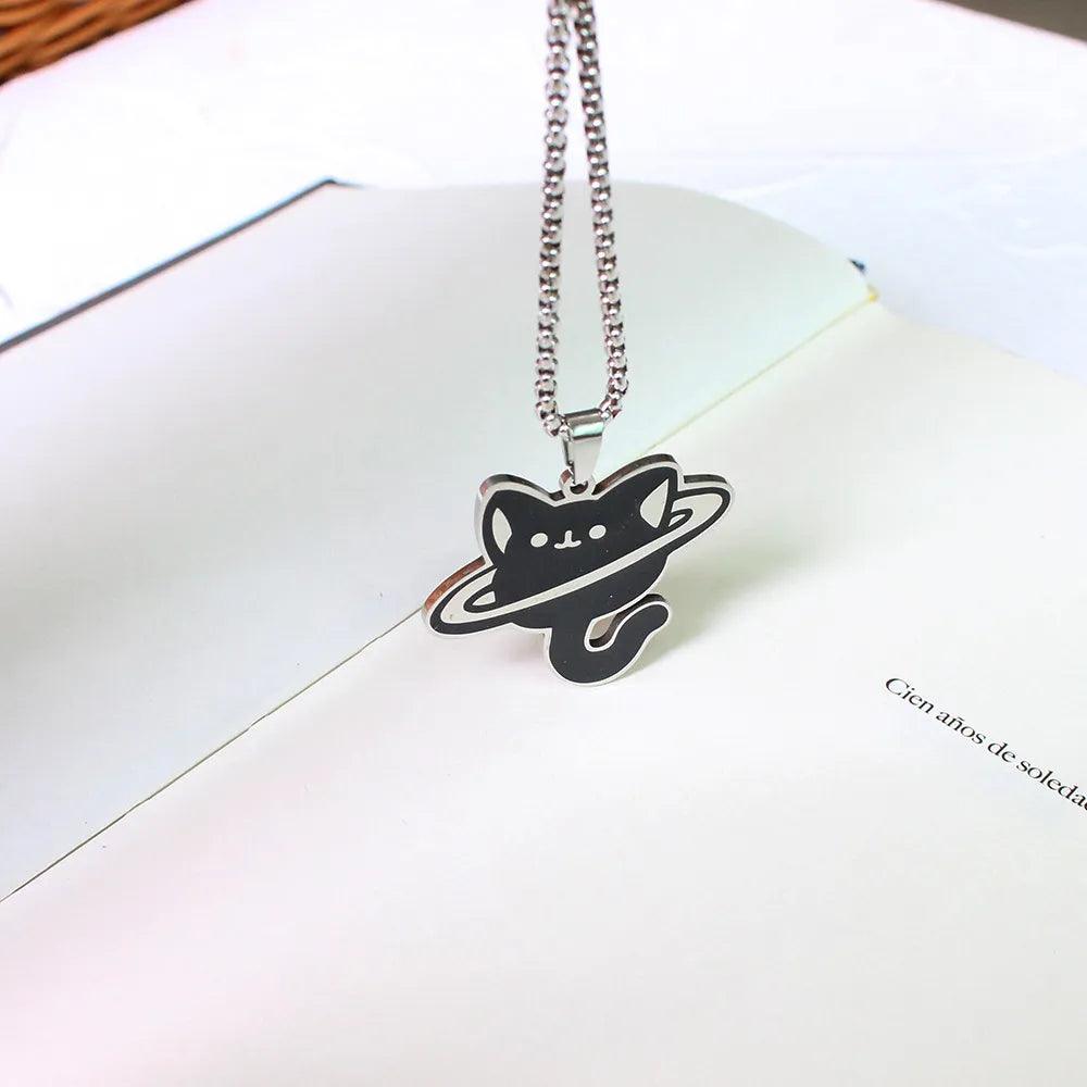 Black &amp; White Funny Cat Pendant Necklaces, 10 Designs - Just Cats - Gifts for Cat Lovers