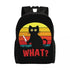 Black Cat With Knif Backpacks, Black, 8 Designs - Just Cats - Gifts for Cat Lovers