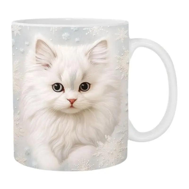 Cartoon 3D Effect Cat Print Mug, 7 Designs - Just Cats - Gifts for Cat Lovers