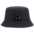 Cartoon Black cat Printed Bucket Hat, 4 Colors - Just Cats - Gifts for Cat Lovers