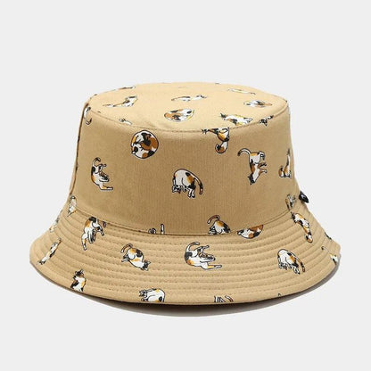 Cartoon Cat Bucket Hat, 7 colors - Just Cats - Gifts for Cat Lovers