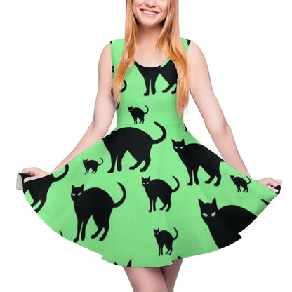 Cartoon Cat Print Dresses, 10 Designs, XS-5XL - Just Cats - Gifts for Cat Lovers