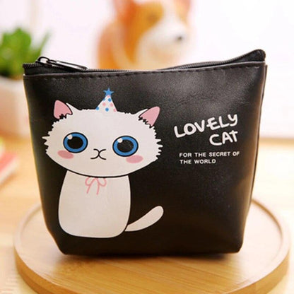 Cartoon Cat PU Coin Purse, 4 Desings - Just Cats - Gifts for Cat Lovers