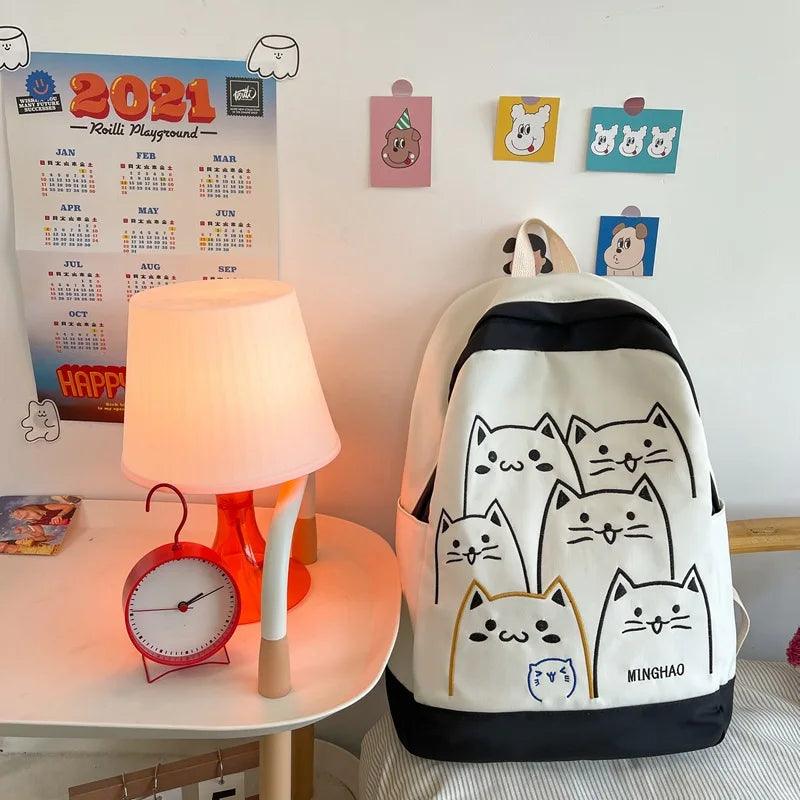 Cartoon Cats Backpack, 5 Colors - Just Cats - Gifts for Cat Lovers