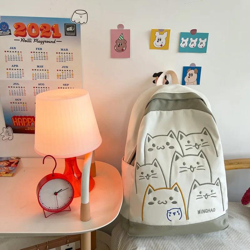 Cartoon Cats Backpack, 5 Colors - Just Cats - Gifts for Cat Lovers