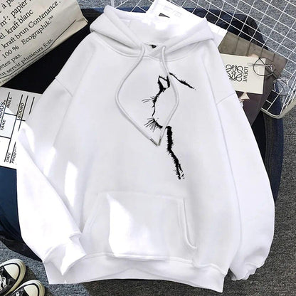 Cat Outline Hoodie, 11 Colors, S-XXL - Just Cats - Gifts for Cat Lovers