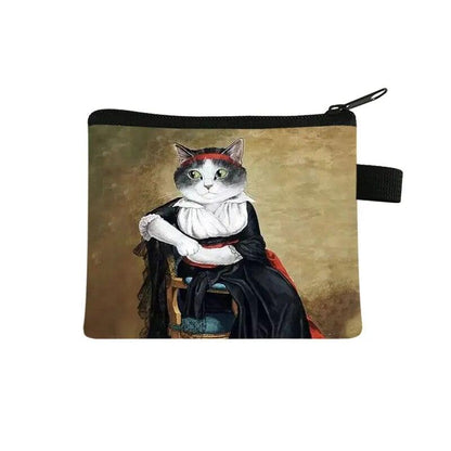 Cat Painting Printed Coin Purses, 17 Designs - Just Cats - Gifts for Cat Lovers