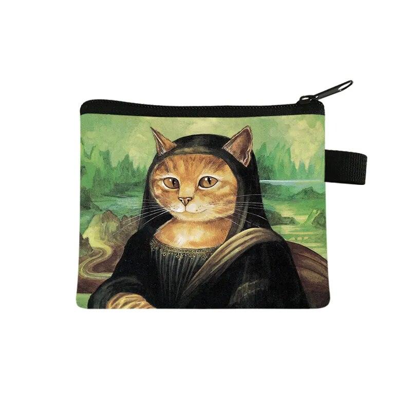 Cat Painting Printed Coin Purses, 17 Designs - Just Cats - Gifts for Cat Lovers