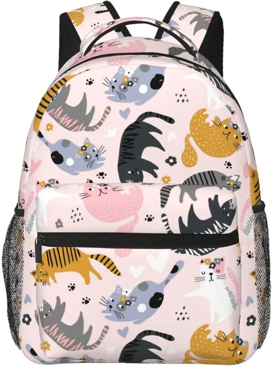 Cat Pattern Backpack, 7 Desings - Just Cats - Gifts for Cat Lovers