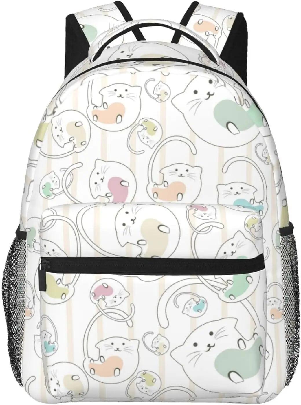 Cat Pattern Backpack, 7 Desings - Just Cats - Gifts for Cat Lovers