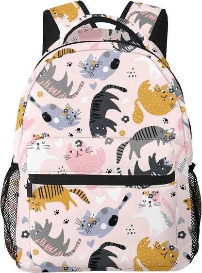 Cat Pattern Backpack, 7 Desings - Just Cats - Gifts for Cat Lovers