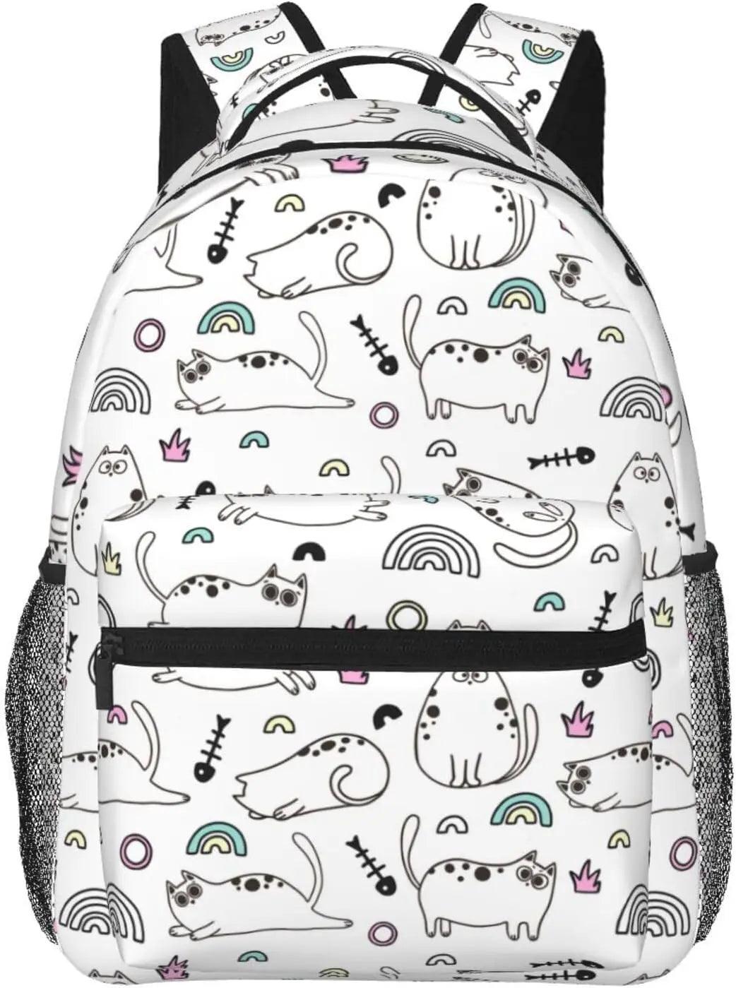 Cat Pattern Backpack, 7 Desings - Just Cats - Gifts for Cat Lovers