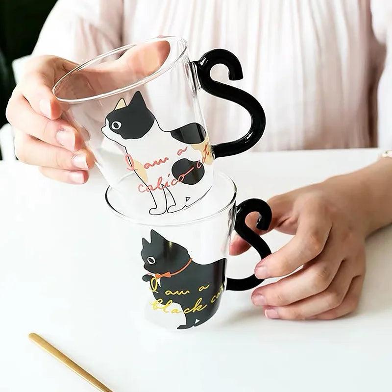 Cat Print Glass Cup, 4 Designs - Just Cats - Gifts for Cat Lovers