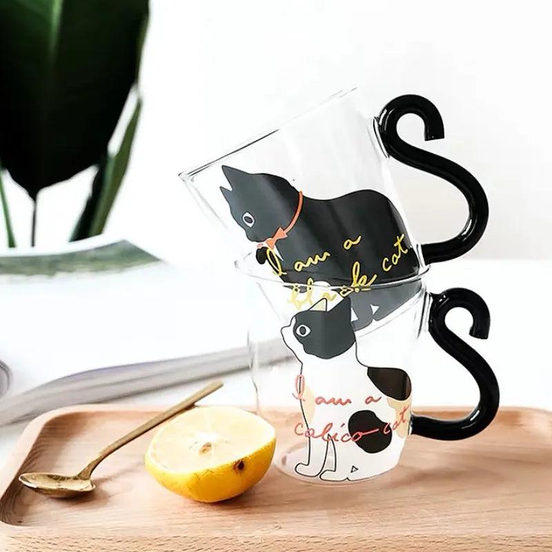 Cat Print Glass Cup, 4 Designs - Just Cats - Gifts for Cat Lovers