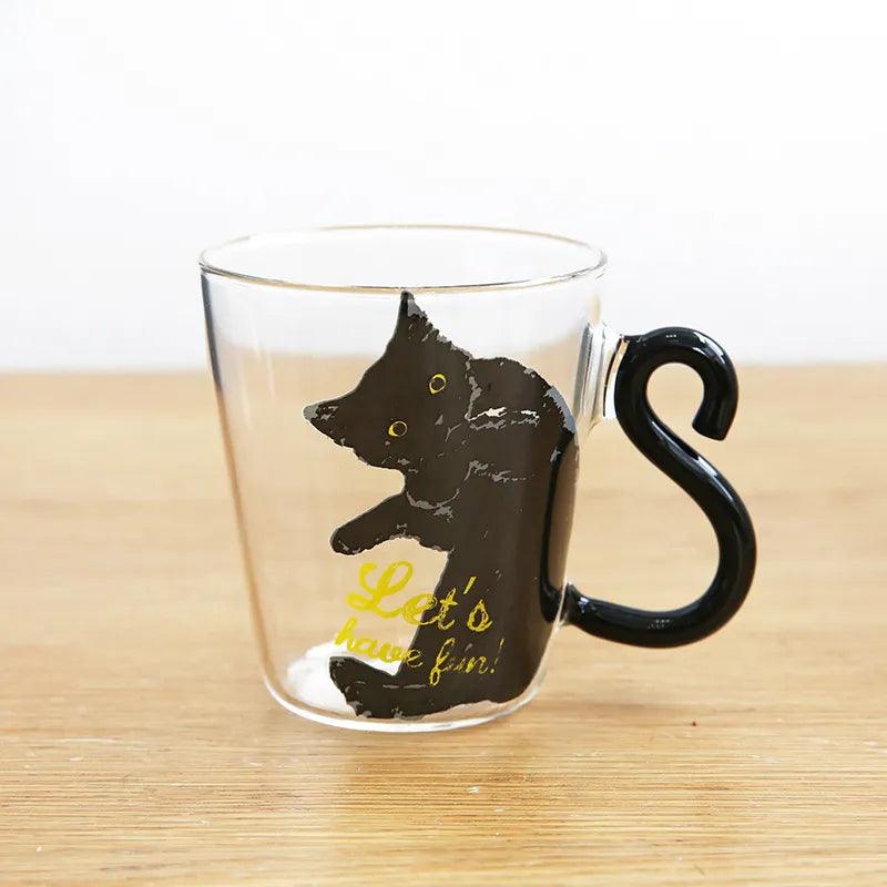 Cat Print Glass Cup, 4 Designs - Just Cats - Gifts for Cat Lovers