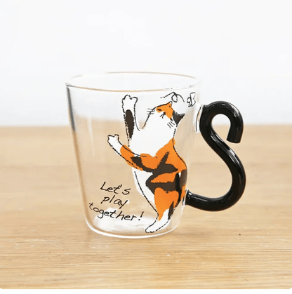 Cat Print Glass Cup, 4 Designs - Just Cats - Gifts for Cat Lovers