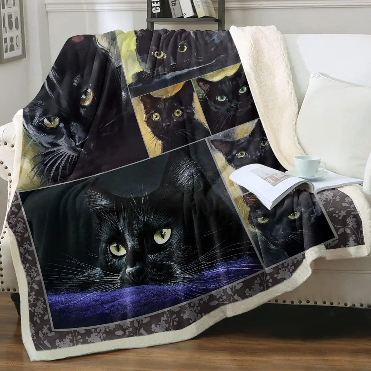 Cat Print Plush Blanket, 13 designs - Just Cats - Gifts for Cat Lovers