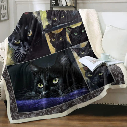 Cat Print Plush Blanket, 13 designs - Just Cats - Gifts for Cat Lovers