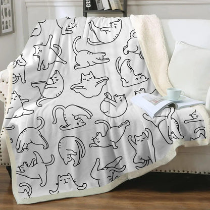 Cat Print Plush Blanket, 13 designs - Just Cats - Gifts for Cat Lovers