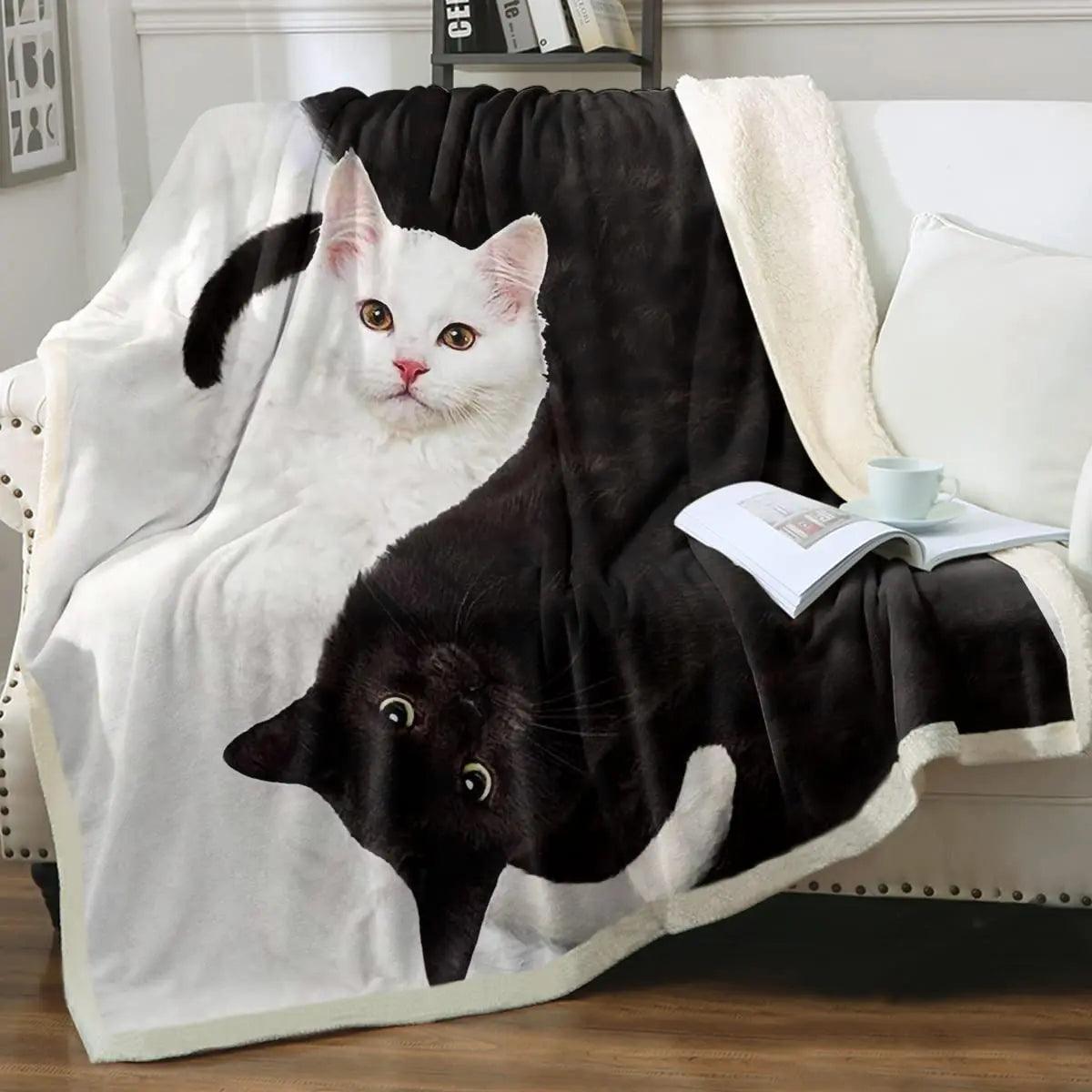 Cat Print Plush Blanket, 13 designs - Just Cats - Gifts for Cat Lovers