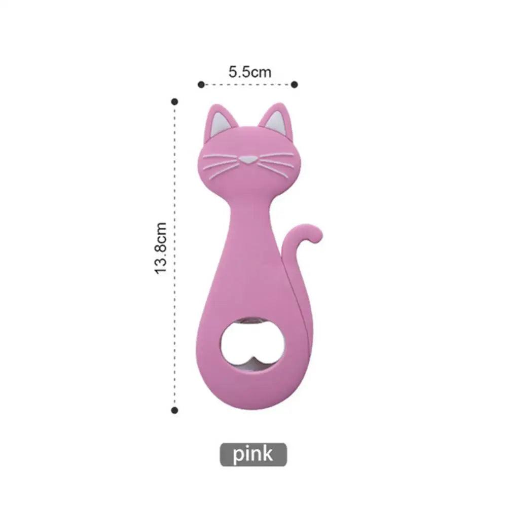 Cat Shape Magnetic Bottle opener, 4 Colors - Just Cats - Gifts for Cat Lovers