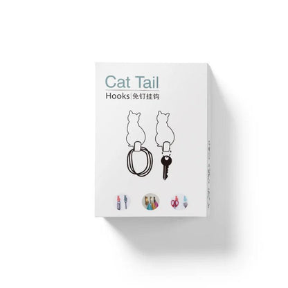 Cat Shaped Adhesive Hooks. 5 colors - Just Cats - Gifts for Cat Lovers