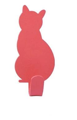 Cat Shaped Adhesive Hooks. 5 colors - Just Cats - Gifts for Cat Lovers