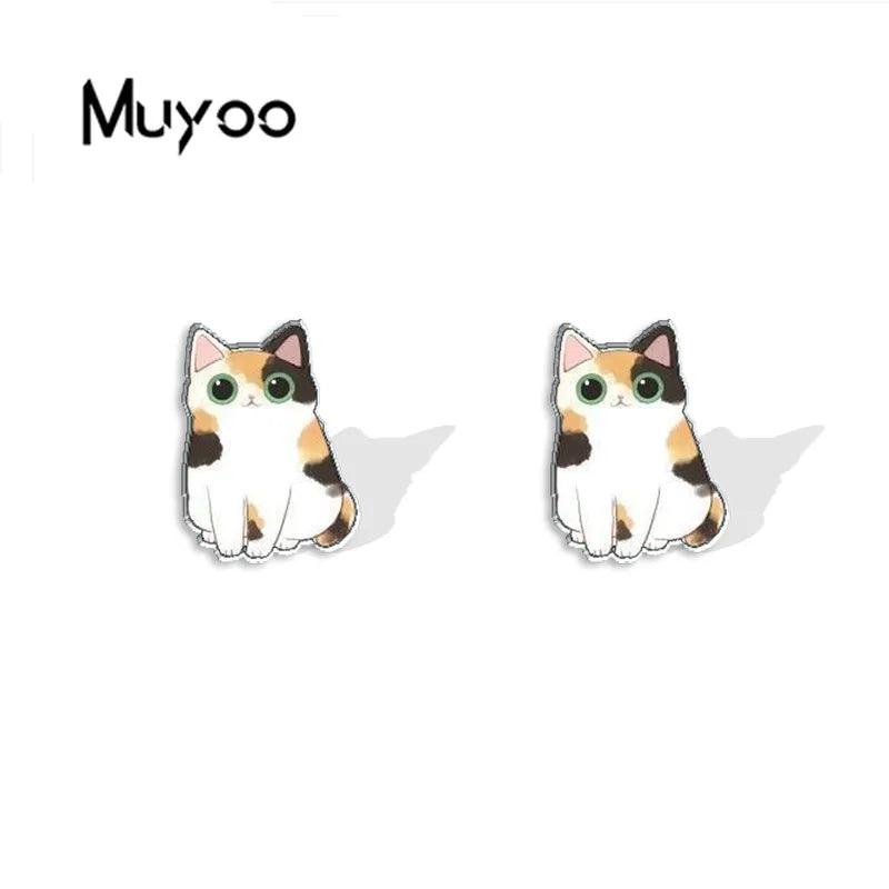 Cat Stainless Steel Stud Earrings - Just Cats - Gifts for Cat Lovers