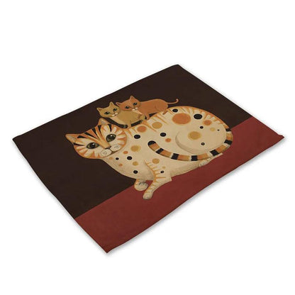 Cats Paintings Print Placemat, 19 Designs - Just Cats - Gifts for Cat Lovers