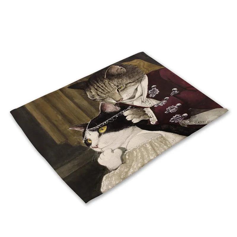 Cats Paintings Print Placemat, 19 Designs - Just Cats - Gifts for Cat Lovers