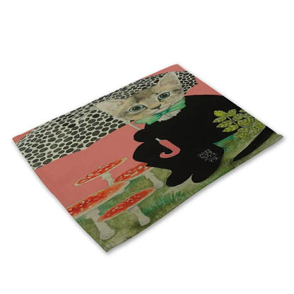 Cats Paintings Print Placemat, 19 Designs - Just Cats - Gifts for Cat Lovers