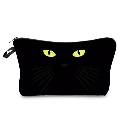 Colurful Cat printed travel Pouche/Cosmetic bag, 10 Designs - Just Cats - Gifts for Cat Lovers