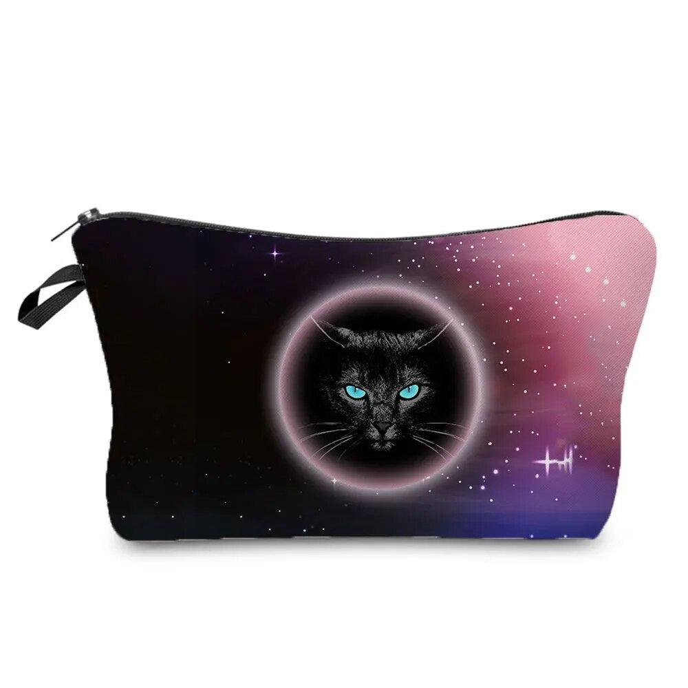 Colurful Cat printed travel Pouche/Cosmetic bag, 10 Designs - Just Cats - Gifts for Cat Lovers