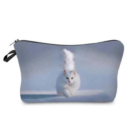 Colurful Cat printed travel Pouche/Cosmetic bag, 24 Designs - Just Cats - Gifts for Cat Lovers