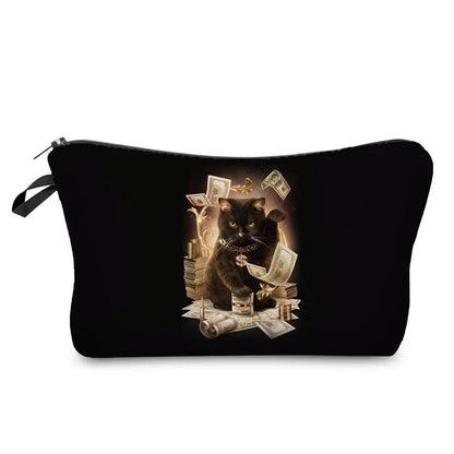 Colurful Cat printed travel Pouche/Cosmetic bag, 24 Designs - Just Cats - Gifts for Cat Lovers