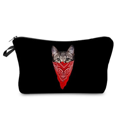 Colurful Cat printed travel Pouche/Cosmetic bag, 24 Designs - Just Cats - Gifts for Cat Lovers