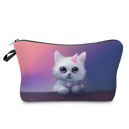 Colurful Cat printed travel Pouche/Cosmetic bag, 24 Designs - Just Cats - Gifts for Cat Lovers