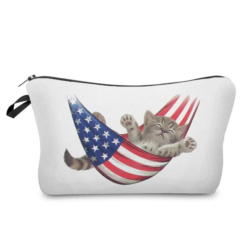 Colurful Cat printed travel Pouche/Cosmetic bag, 24 Designs - Just Cats - Gifts for Cat Lovers